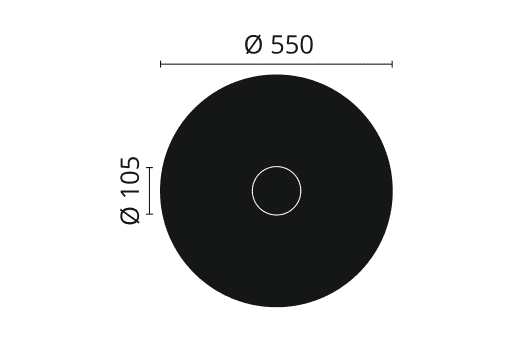 CR5 Arstyl Ceiling Rose Technical Drawing