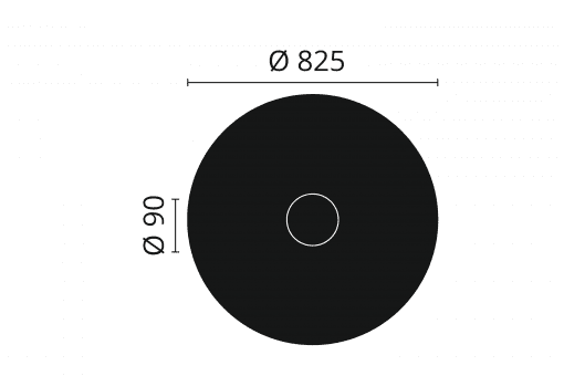 R12 Arstyl Ceiling Rose technical drawing