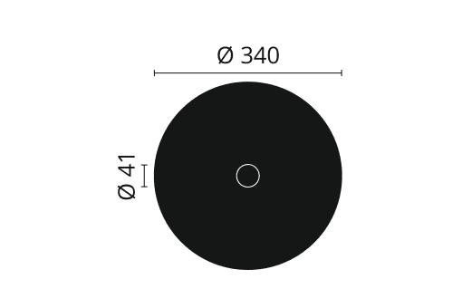 R14 Arstyl Ceiling Rose Technical Drawing