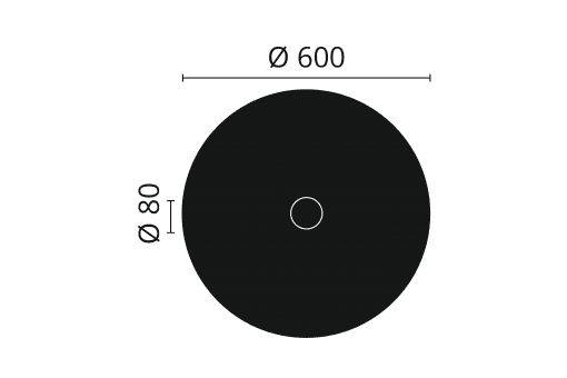 R18 Arstyl Ceiling Rose Technical Drawing