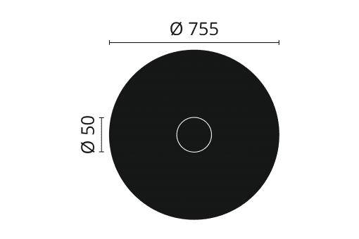 R20 Arstyl Ceiling Rose Technical Drawing