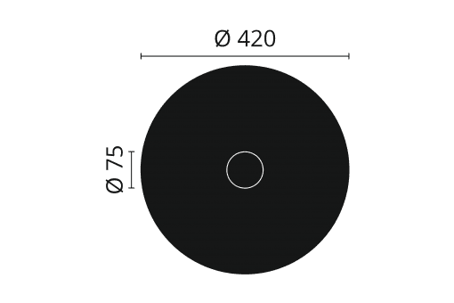 R6 Arstyl Ceiling Rose Technical Drawing