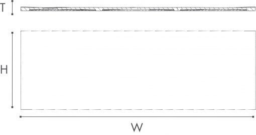 WAVE ARSTYL Wall Panel Technical Drawing