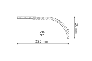 WT22 2.44m Art Deco Coving Profile