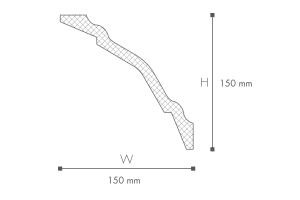 Miranda WT24 2.44m Art Deco Coving Profile