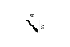 Nina (Z14) 2m coving-cornice technical drawing