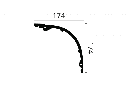 ARSTYL® Z41 2m Coving Technical Drawing