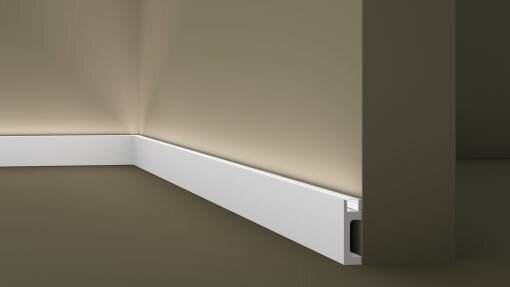 IL10 2m WALLSTYL® Skirting Board with LED light diffuser